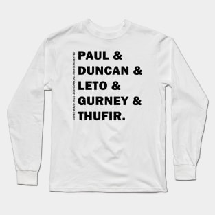 Dune name list Long Sleeve T-Shirt